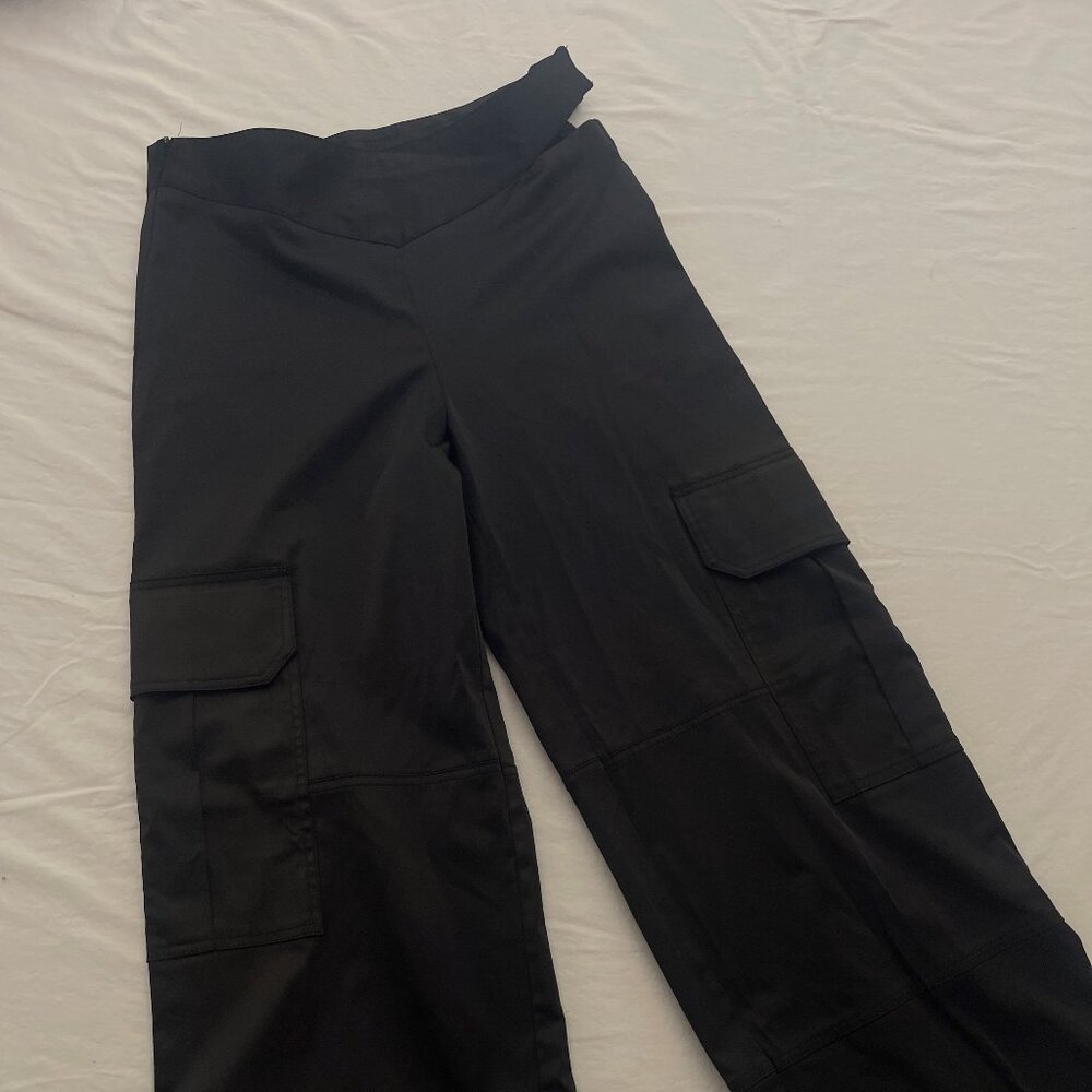 ZARA SATIN PANTS WITH CUT OUT DESIGN SIZE SMALL